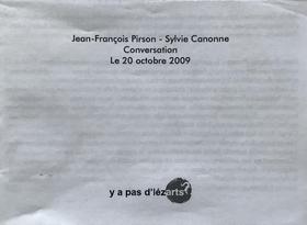 Jean-François Pirson et Sylvie Canonne : Conversation